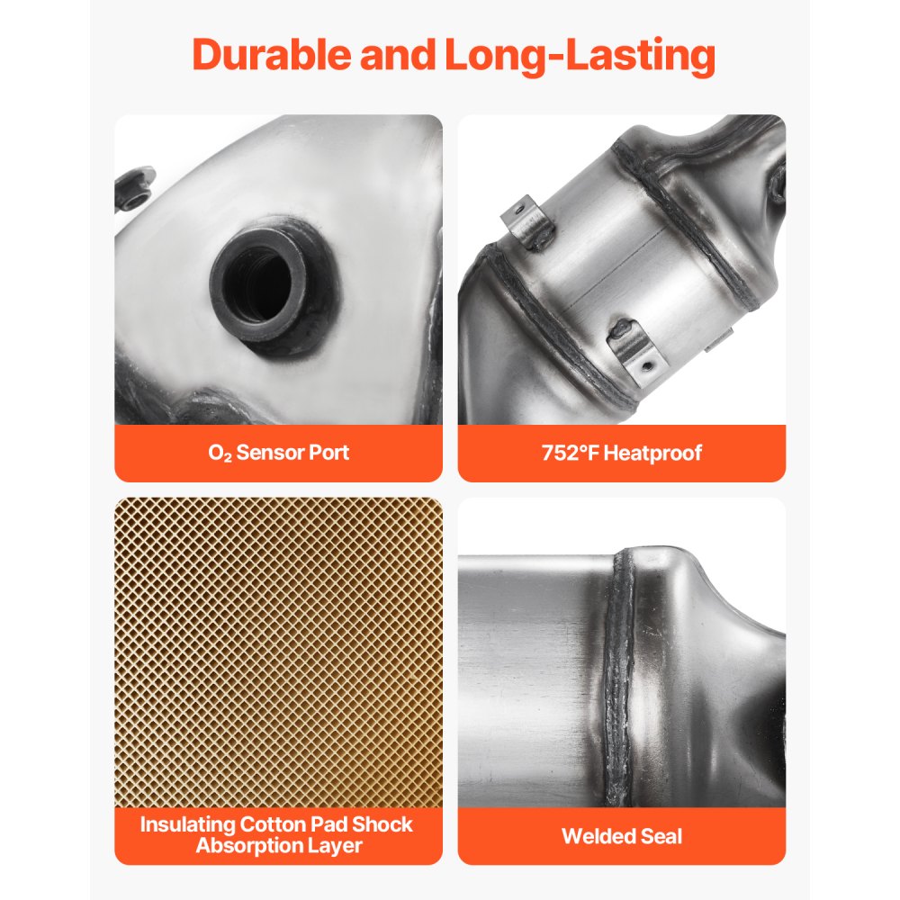 VEVOR Catalytic Converter, Compatible with Nissan Altima 2007 2008 2009 2010 2011 2012 2013 2.5L L4, Front, Replacement OE 674-933, Stainless Steel High Flow Converter, for Exhaust Gas Purification