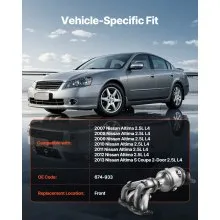 VEVOR Catalytic Converter, Compatible with Nissan Altima 2007 2008 2009 2010 2011 2012 2013 2.5L L4, Front, Replacement OE 674-933, Stainless Steel High Flow Converter, for Exhaust Gas Purification