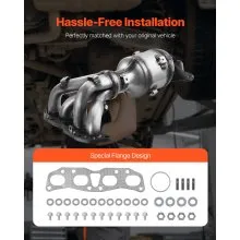 VEVOR Catalytic Converter, Compatible with Nissan Altima 2007 2008 2009 2010 2011 2012 2013 2.5L L4, Front, Replacement OE 674-933, Stainless Steel High Flow Converter, for Exhaust Gas Purification