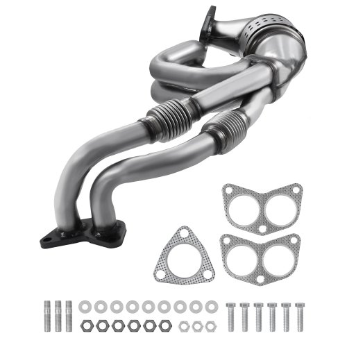 VEVOR Catalytic Converter, Compatible with Subaru Forester Impreza Legacy Outback/ SAAB 9-2X, 2.5L H4, Front, Replacement OE 16564, Stainless Steel High Flow Converter, for Exhaust Gas Purification