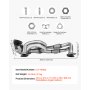 VEVOR Catalytic Converter, Compatible with Subaru Forester Impreza Legacy Outback/ SAAB 9-2X, 2.5L H4, Front, Replacement OE 16564, Stainless Steel High Flow Converter, for Exhaust Gas Purification