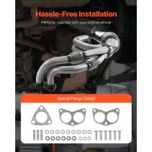 VEVOR Catalytic Converter, Compatible with Subaru Forester Impreza Legacy Outback/ SAAB 9-2X, 2.5L H4, Front, Replacement OE 16564, Stainless Steel High Flow Converter, for Exhaust Gas Purification