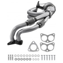 VEVOR Catalytic Converter, Compatible with Subaru Forester Impreza Legacy Outback/ SAAB 9-2X, 2.5L H4, Front, Replacement OE 16564, Stainless Steel High Flow Converter, for Exhaust Gas Purification