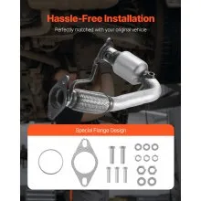 VEVOR Catalytic Converter, Compatible with Chevrolet Equinox/GMC Terrain/Chevy Captiva Sport, 2.4L L4, Front, Replacement OE 16581 16796, Stainless Steel High Flow, for Exhaust Gas Purification