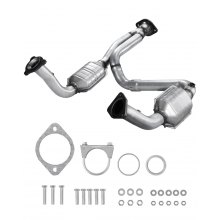 VEVOR Catalytic Converter, Compatible with Cadillac Escalade/Chevy Avalanche Silverado Suburban Tahoe/GMC Sierra Yukon, 4.3L V6, 4.8L/5.3L V8, Front, Left, Right, Replacement OE 15756278, 50366
