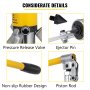 VEVOR 10 Ton Hydraulic Gear Puller Adjustable 3 Jaws Wheel Bearing Pulling Separator 3 in 1 Pump Oil Tube Drawing Machine Wheel Bearing Hub Removal Tool