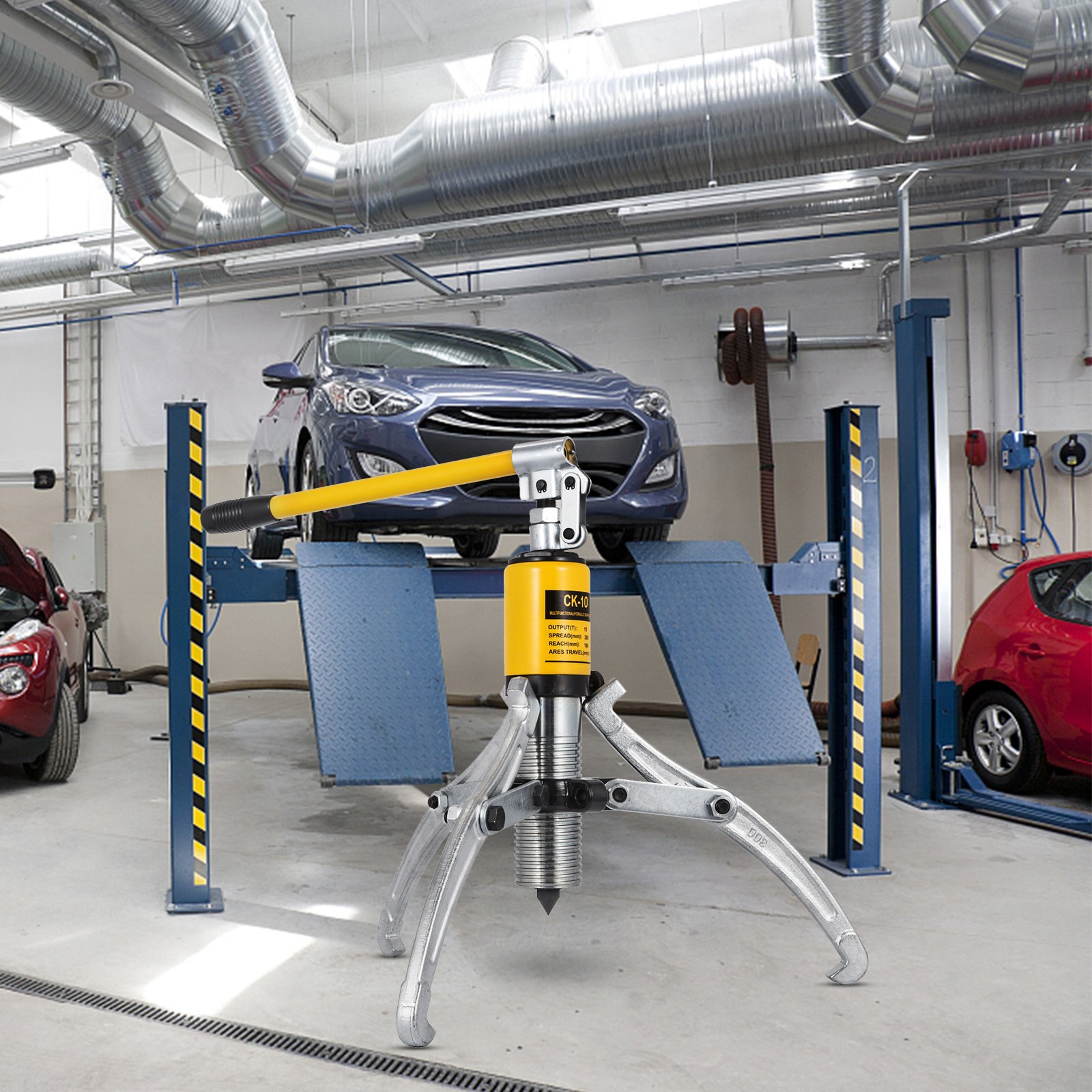 10 Ton Hydraulic Bearing Gear Puller Set Separator Hub Tool Kit 3 Jaws 250mm