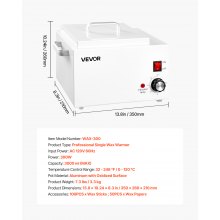 VEVOR Single Wax Warmer 3000ML 300W Professional Wax Heater Pot for Hair Removal