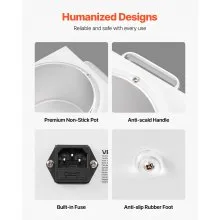 VEVOR Single Wax Warmer 3000ML Wax Warmer for Hair Removal 32-248 ℉ Adjustable