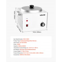 VEVOR Single Pot Wax Warmer 3000ML 300W Professional Wax Warmer for Hair Removal