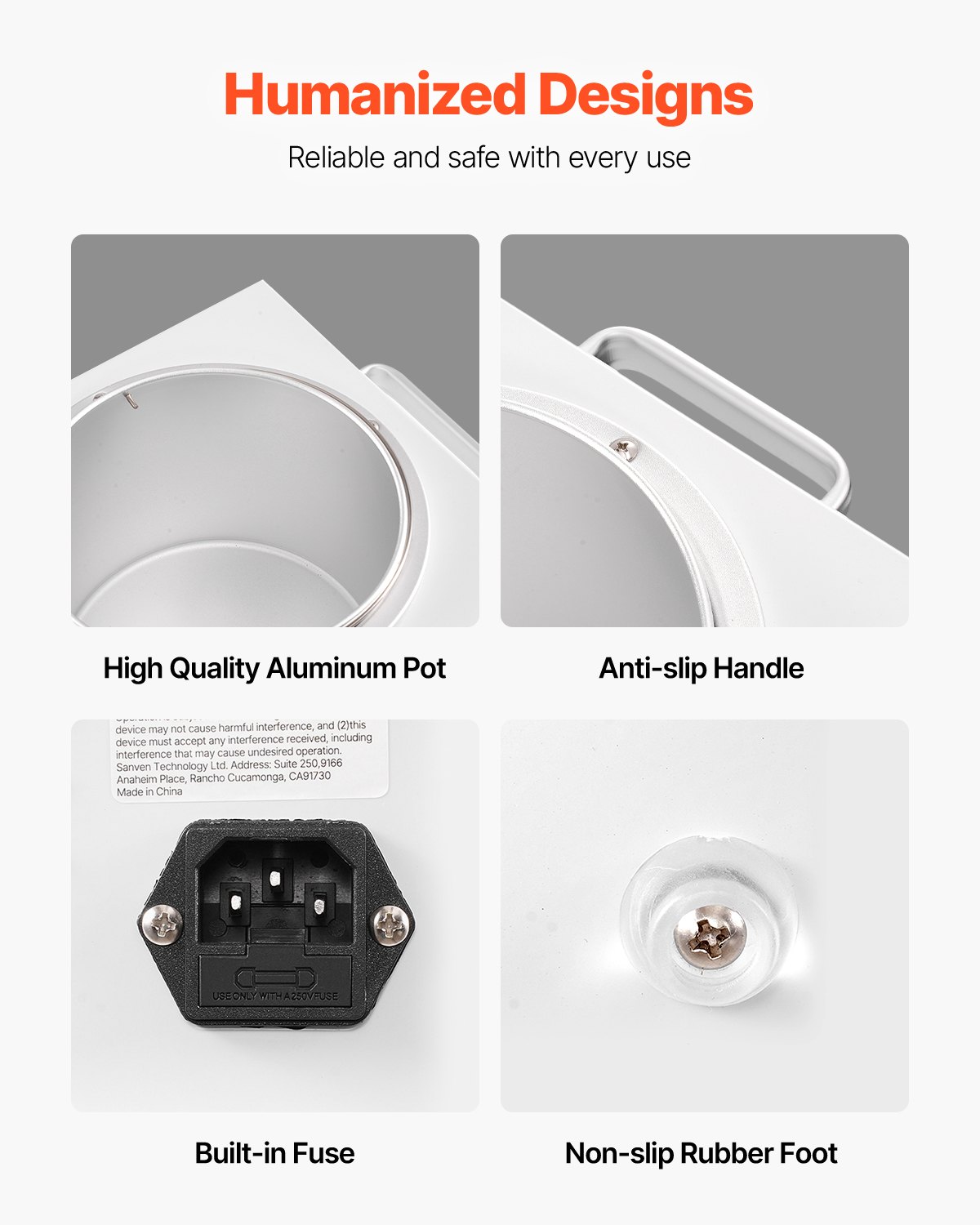 VEVOR Single Pot Wax Warmer, 3000ML 300W Professional Wax Warmer for Hair Removal, 32 ℉ - 212℉ Adjustable Electric Waxing Heater with 100PCS Waxing Sticks for Home Use, Beauty Salon, Spa