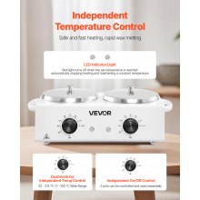 VEVOR Double Wax Warmer 1200ML Professional Dual Wax Heater Pot for Hair Removal