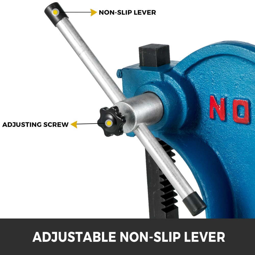 VEVOR Arbor Press 1 Ton Manual Desktop Arbor Press 4-5/8 Inch Maximum Height Heavy Duty Arbor Press Cast Iron Material for Riveting Punching Holes