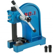 VEVOR Arbor Press 1 Ton Manual Desktop Arbor Press 4-5/8 Inch Maximum Height Heavy Duty Arbor Press Cast Iron Material for Riveting Punching Holes