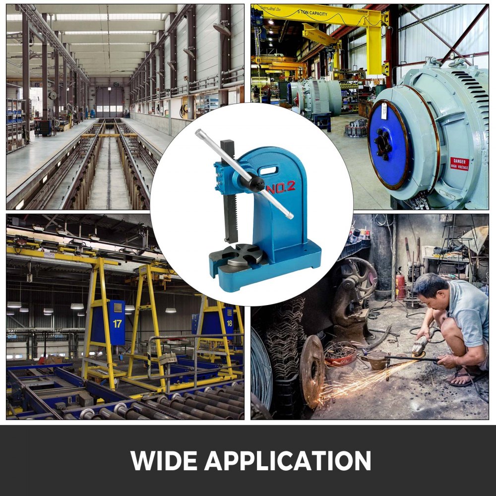 VEVOR Manual Arbor Press 2 Ton, Heavy Duty Arbor Press with 7.1 Inch Maximum Height, Manual Desktop Arbor Press Cast Iron Material, for Riveting Punching Holes