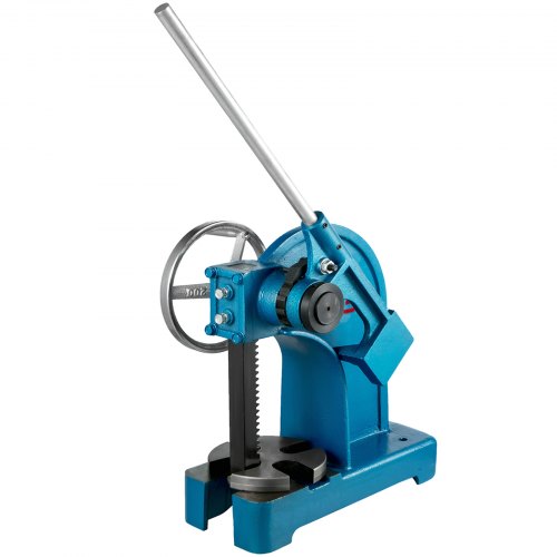 VEVOR Heavy Duty Arbor Press 3 Ton, Ratchet Leverage Arbor Press with Handwheel, Manual Desktop Metal Arbor Press 21.5 Inch Max. Working Height, for Riveting Punching Holes