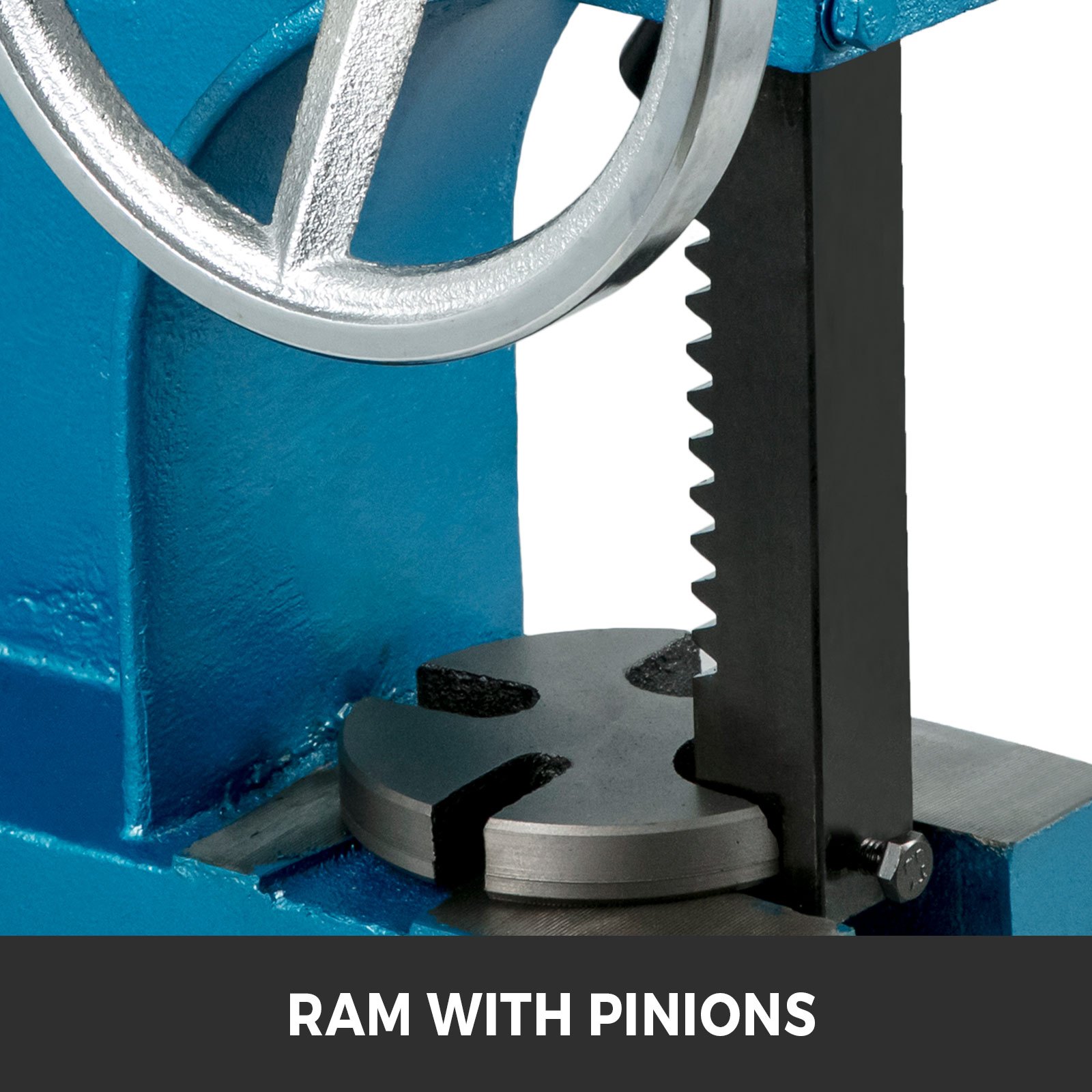 VEVOR Heavy Duty Arbor Press 3 Ton, Ratchet Leverage Arbor Press with Handwheel, Manual Desktop Metal Arbor Press 21.5 Inch Max. Working Height, for Riveting Punching Holes