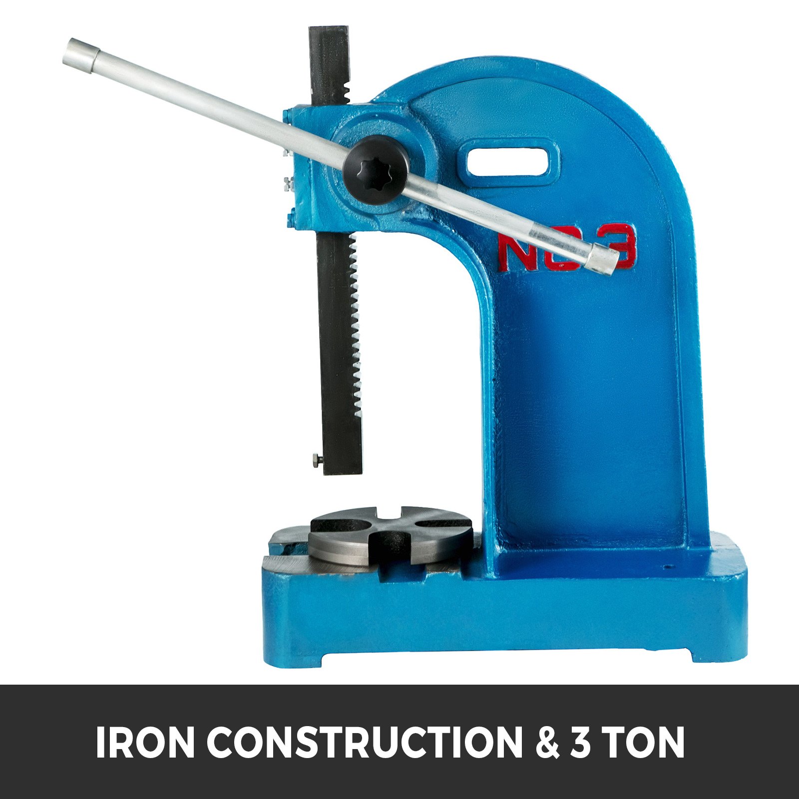 VEVOR Arbor Press 3 Ton Work Height 11" Manual Tool Labor-saving Machine