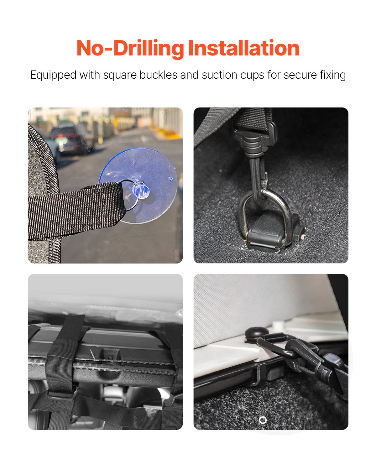 VEVOR Dog Car Barrier, Mesh Cargo Pet Net for Jeep Wrangler JK 2007-2017 JL 20018-2024, Vehicle Pet Barrier Fits Behind Rear Seat Cargo Area, Scratch and Tear-Resistant Polyester Mesh, Easy to Install