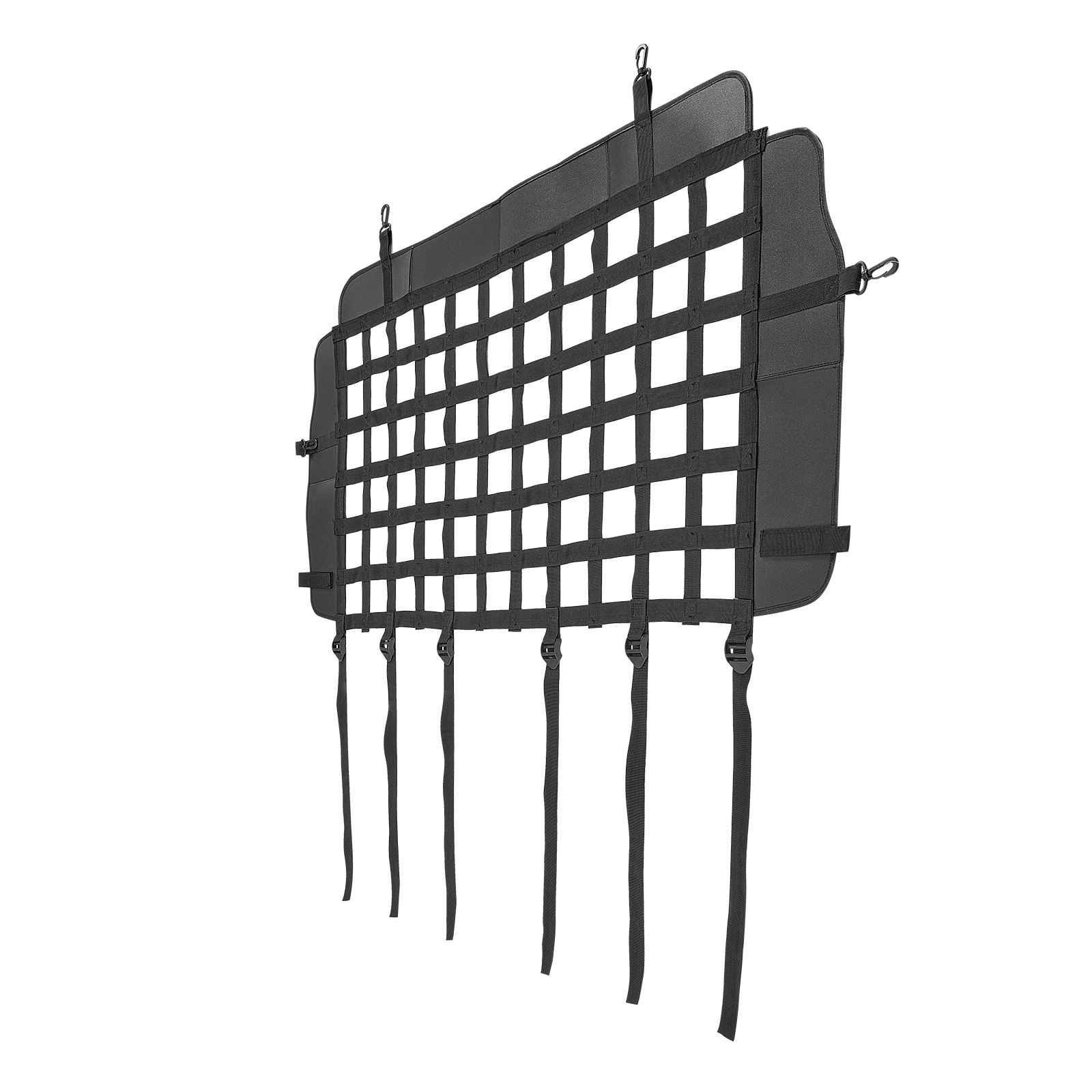 VEVOR Dog Car Barrier, Mesh Cargo Pet Net for Jeep Wrangler JK 2007-2017 JL 20018-2024, Vehicle Pet Barrier Fits Behind Rear Seat Cargo Area, Scratch and Tear-Resistant Polyester Mesh, Easy to Install