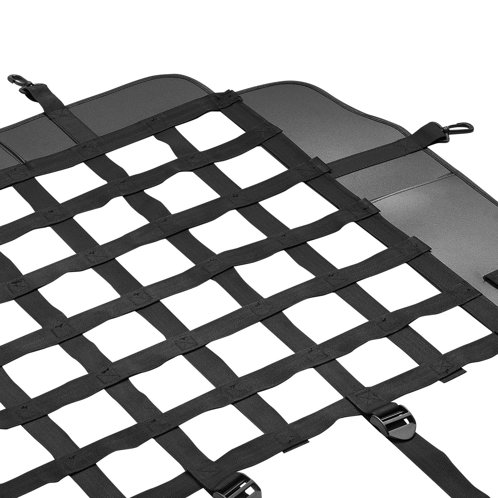 VEVOR Dog Car Barrier, Mesh Cargo Pet Net for Jeep Wrangler JK 2007-2017 JL 20018-2024, Vehicle Pet Barrier Fits Behind Rear Seat Cargo Area, Scratch and Tear-Resistant Polyester Mesh, Easy to Install