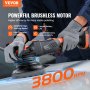 person using the VEVOR cordless buffer polisher with 3800 rpm speed for stable and efficient polishing.