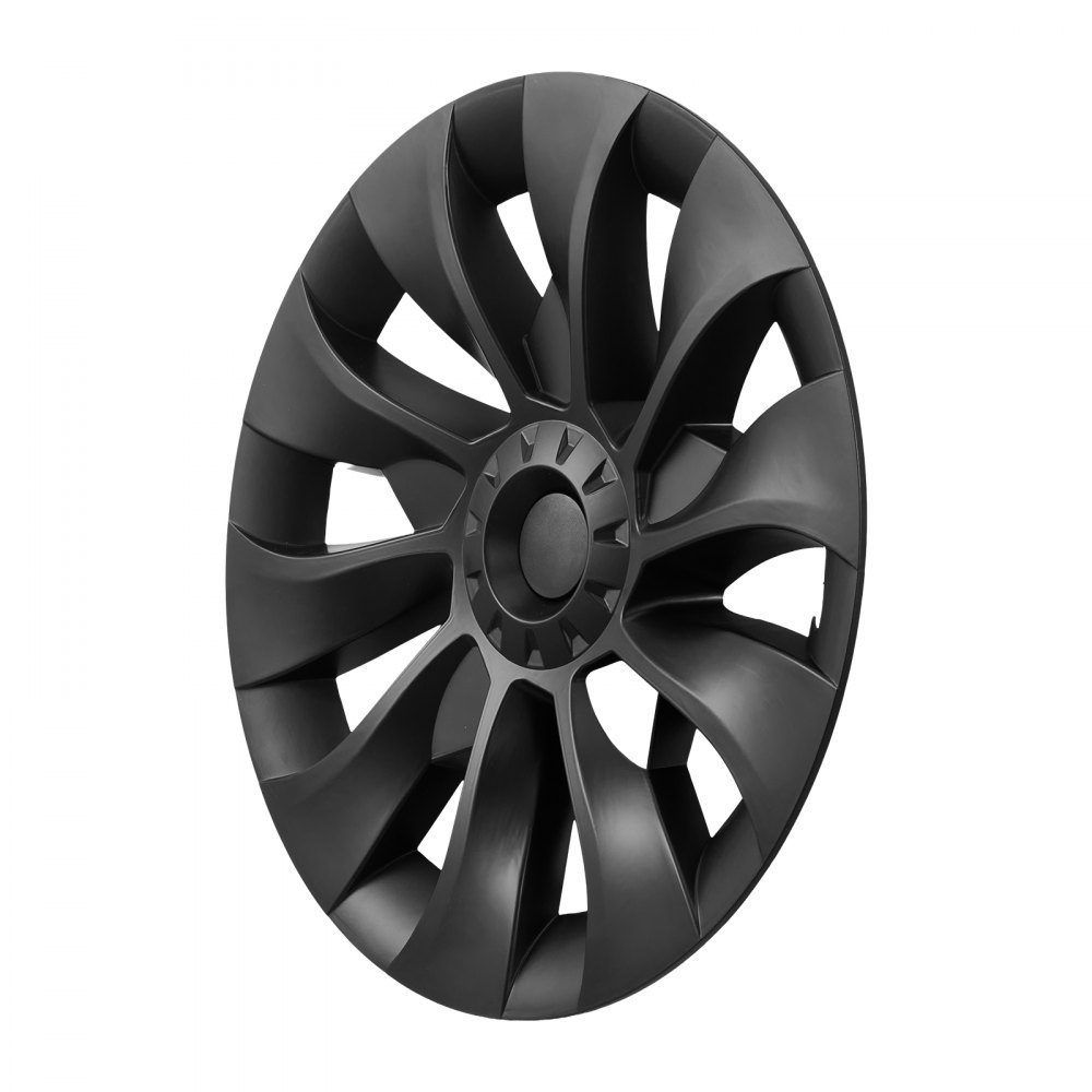 VEVOR Hubcaps Wheel Covers for 2017-2023 Tesla Model 3, 18 Inch Set of 4 Wheel Rim Cover Hubcaps OEM Style Replacement, R18 Size Snap On Car Hub Caps, Premium 10-Spoke ABS Tire Rim Caps, Matte Black