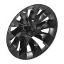 VEVOR Hubcaps Wheel Covers for 2017-2023 Tesla Model 3, 18 Inch Set of 4 Wheel Rim Cover Hubcaps OEM Style Replacement, R18 Size Snap On Car Hub Caps, Premium 10-Spoke ABS Tire Rim Caps, Matte Black