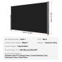 VEVOR Retractable Side Awning, 63''x 118'' Aluminum Outdoor Privacy Screen, 280g Polyester Water-proof Retractable Patio Screen, UV 30+ Room Divider Wind Screen for Patio, Backyard, Balcony, Black