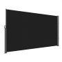 VEVOR Retractable Side Awning, 63''x 118'' Aluminum Outdoor Privacy Screen, 280g Polyester Water-proof Retractable Patio Screen, UV 30+ Room Divider Wind Screen for Patio, Backyard, Balcony, Black
