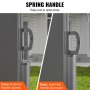 VEVOR retractable side awning spring handle open/close instructions.