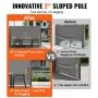 VEVOR Retractable Side Awning, 63''x 118'' Full Aluminum Rust-Proof Outdoor Privacy Screen, Folding Room Divider Wind Screen for Patio Sun Shade, Backyard, Balcony, Roof Terraces and Pools, Gray