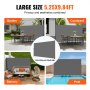 VEVOR Retractable Side Awning, 63''x 118'' Full Aluminum Rust-Proof Outdoor Privacy Screen, Folding Room Divider Wind Screen for Patio Sun Shade, Backyard, Balcony, Roof Terraces and Pools, Gray