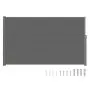 VEVOR Retractable Side Awning, 63''x 118'' Full Aluminum Rust-Proof Outdoor Privacy Screen, Folding Room Divider Wind Screen for Patio Sun Shade, Backyard, Balcony, Roof Terraces and Pools, Gray