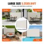 VEVOR Beige Retractable 63'x118'' Awning-Rugged Full Aluminum Rust-Proof Side Awning Patio Sunshine Privacy Divider Wind Screen. Longer Service Life, Suitable for Courtyard, Roof Terraces and Pools