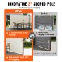 VEVOR Retractable Side Awning, 63''x 236'' Aluminum Outdoor Privacy Screen, 280g Polyester Water-proof Retractable Patio Screen, UV 30+ Room Divider Wind Screen for Patio, Backyard, Balcony, Beige