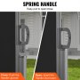 spring handle on the VEVOR retractable side awning for easy open and close operation.