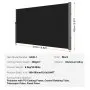 VEVOR retractable side awning, black, 180x300cm dimensions, aluminum alloy material.