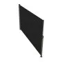 black VEVOR retractable side awning fully extended with grey aluminum frame.