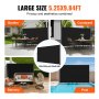 VEVOR Retractable Side Awning, 118" x 71", Retractable Patio Screen Waterproof, Retractable Room Divider Black for Privacy, Garden, Outdoor, Patio and Terrace