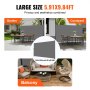 VEVOR Retractable Side Awning, 180X300cm Aluminum Outdoor Privacy Screen, 280g Polyester Water-proof Retractable Patio Screen, UV 30+ Room Divider Wind Screen for Patio, Backyard, Balcony, Gray