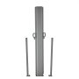 VEVOR retractable side awning in gray with two supporting poles.