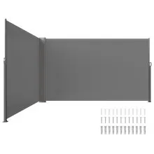 VEVOR Gray Retractable Patio Screen 71Inch In Height Retractable Screen 236 Inch In Length Office Dividers Partition Wall Outdoor Retractable Gate Retractable Fence Outdoor Screens For Patio Privacy