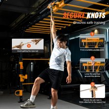 Cuerda de escalada para gimnasio VEVOR de 1" x 100 pies, cuerda de entrenamiento de fuerza para ejercicios en casa