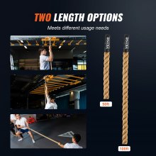 VEVOR 2.5cmx15m Gym Climbing Rope Fitness Strength Training Rope Home Exercise