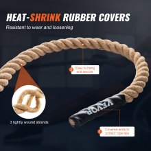 VEVOR 1,5"x10FT Coarda de alpinism pentru sala de fitness Coarda de antrenament de forta pentru exercitii acasa