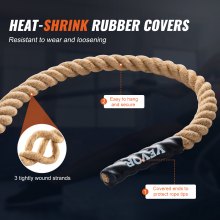 VEVOR 1,5"x15FT Corda de alpinism pentru sala de fitness Corda de antrenament de forta pentru exercitii acasa