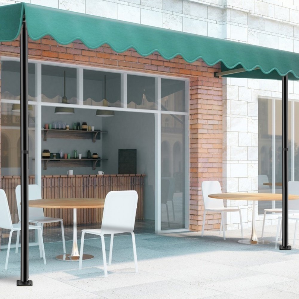 VEVOR Sun Shade Post, 85" Shade Sail Post, 3" Diameter Sail Pole, Steel Structure Sail Shade Post, Powder Coated Extendable Sun Shade Pole Suitable for Lawn, Garden, Wooden Deck, Backyard, Playground