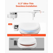 Bidet Attachment for Toilet Hot and Cold Dual Nozzles Adjustable Pressure