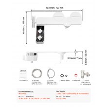 Bidet Attachment for Toilet Hot and Cold Dual Nozzles Adjustable Pressure
